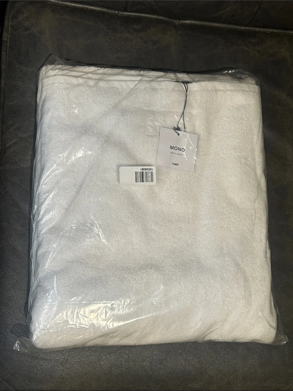HAY Mono White Bath Towel - Plush Cotton